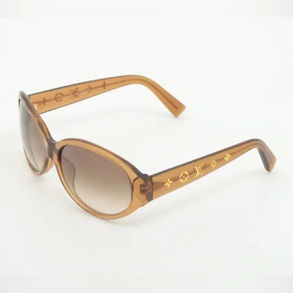 Louis Vuitton Obsession Sunglasses Honey - Z0032E Preloved Louis Vuitton Obsession Round Glitter Honey  main image 3